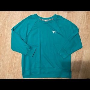 Teal VS Pink crew neck sweater